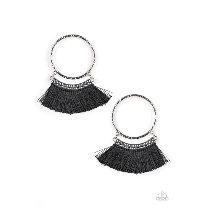 Earrings Paparazzi This Is Sparta Black Hoop Earrings A Finishing Touch Jewelry
