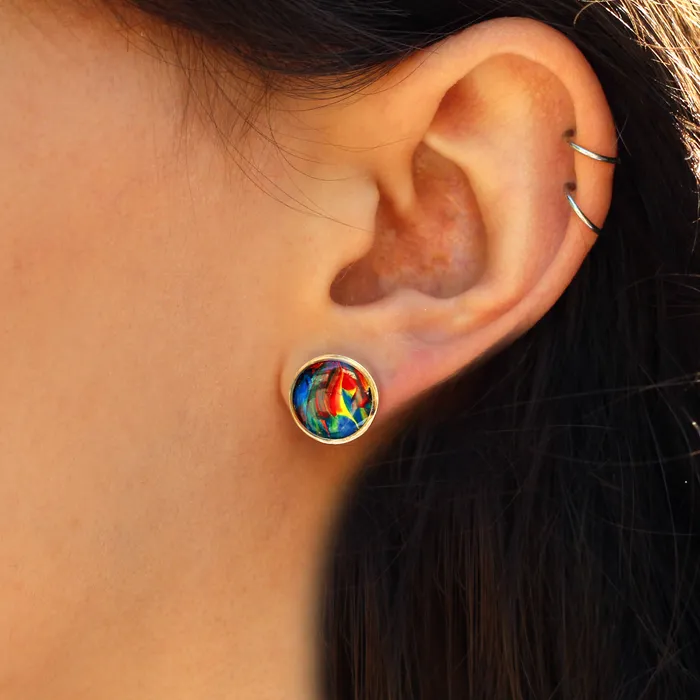 Pride Mural Earrings Brittany Earrings Gold