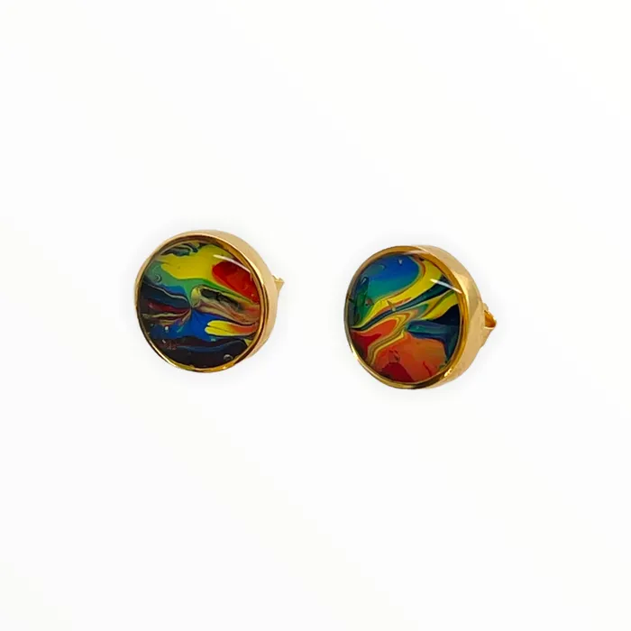 Pride Mural Earrings Brittany Earrings Gold