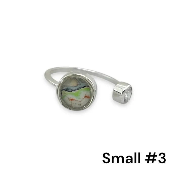 Rings Detroit Graffiti Alexandra Open Ring Silver Small