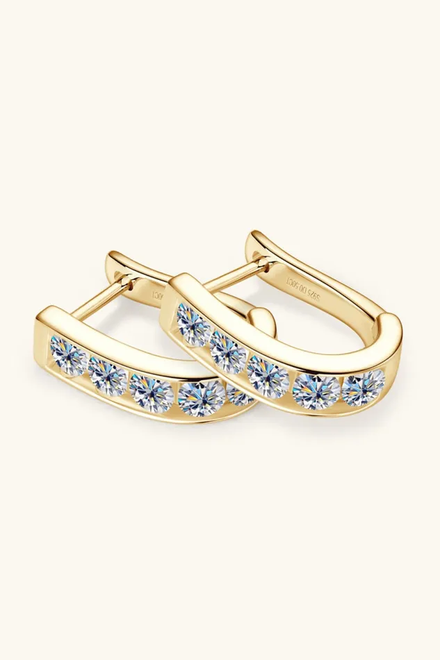 1 Carat Moissanite 925 Sterling Silver Earrings Trendsi Earrings