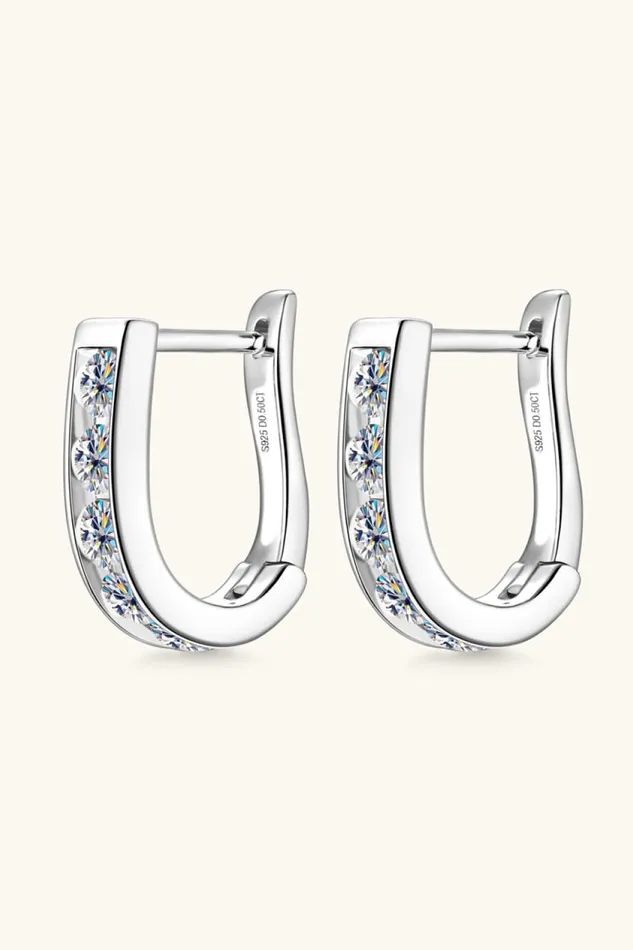 1 Carat Moissanite 925 Sterling Silver Earrings Trendsi Earrings