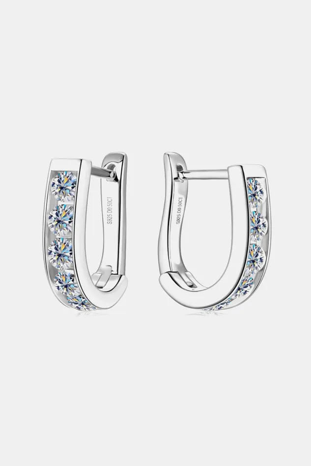 1 Carat Moissanite 925 Sterling Silver Earrings Trendsi Earrings