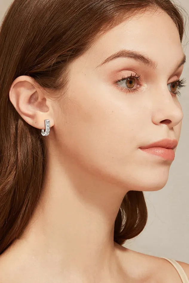 1 Carat Moissanite 925 Sterling Silver Earrings Trendsi Earrings