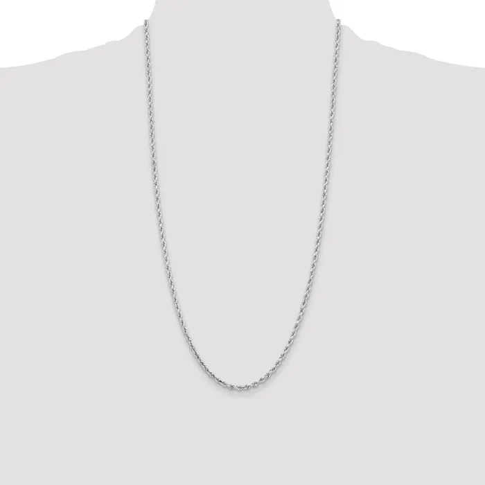 10k White Gold 325 mm Diamondcut Rope Chain 1299 grams Qgold Rings 10k White Gold 325 mm Diamondcut Rope Chain 1299 grams Qgold Rings