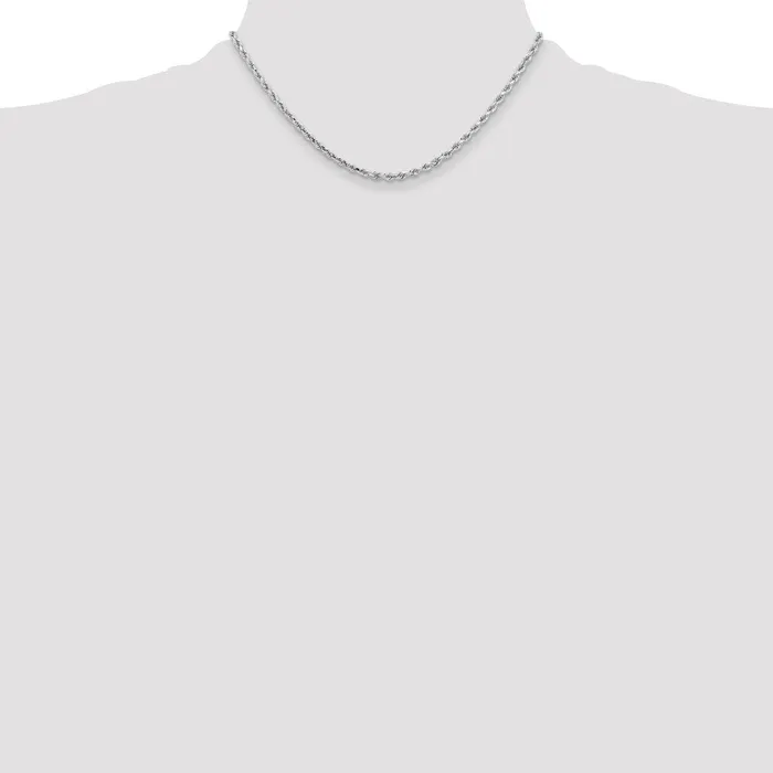 10k White Gold 325 mm Diamondcut Rope Chain 1299 grams Qgold Rings 10k White Gold 325 mm Diamondcut Rope Chain 1299 grams Qgold Rings