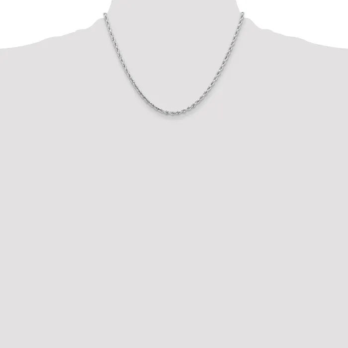 10k White Gold 325 mm Diamondcut Rope Chain 1299 grams Qgold Rings 10k White Gold 325 mm Diamondcut Rope Chain 1299 grams Qgold Rings