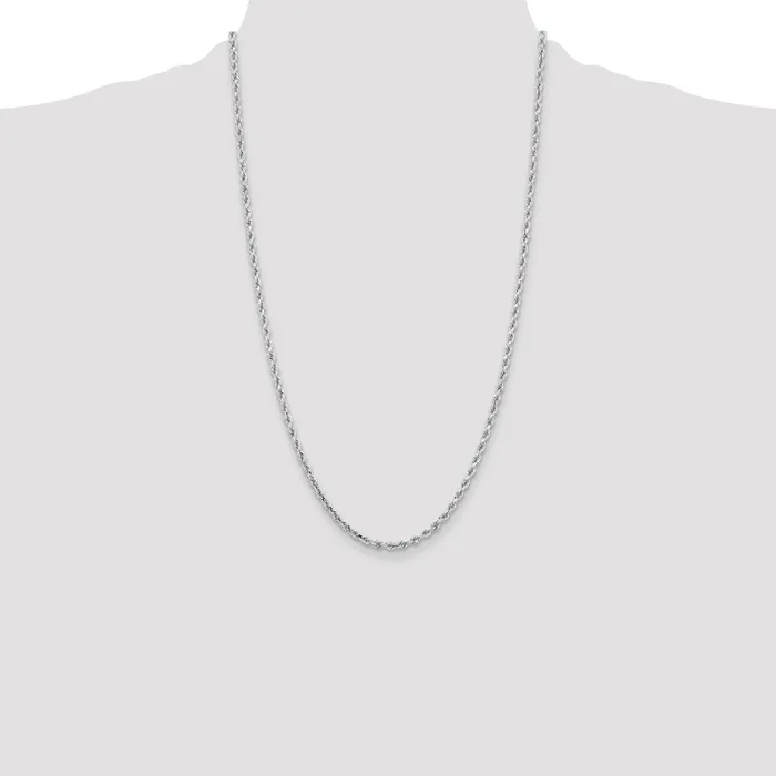 10k White Gold 325 mm Diamondcut Rope Chain 1299 grams Qgold Rings 10k White Gold 325 mm Diamondcut Rope Chain 1299 grams Qgold Rings