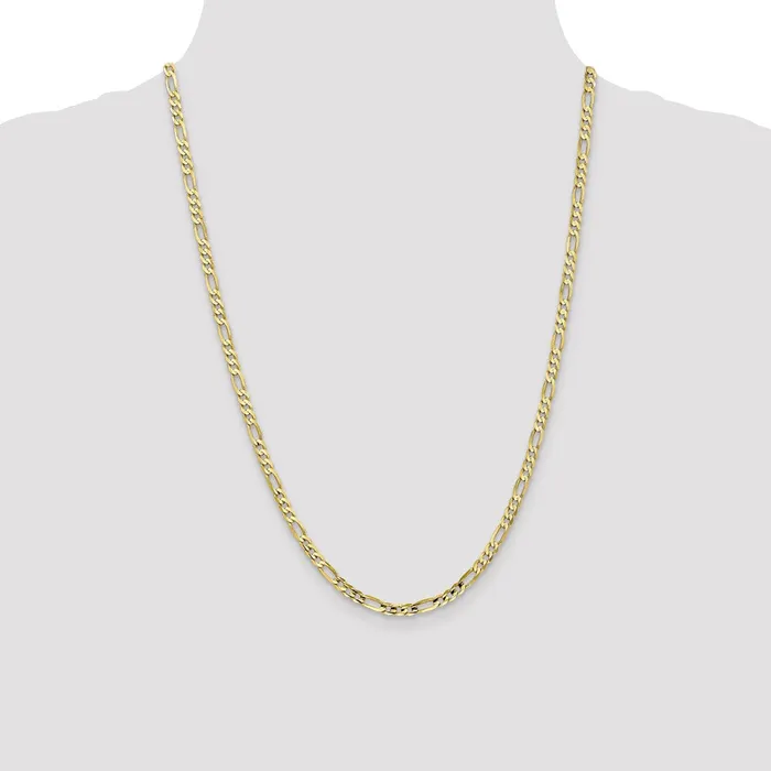 10k Yellow Gold 4 mm Concave Open Figaro Chain 64 grams Qgold Rings