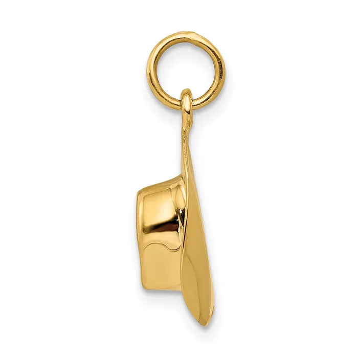 14k Yellow Gold 11 mm Hat Charm 199 grams Qgold Charm Necklaces 14k Yellow Gold 11 mm Hat Charm 199 grams Qgold Charm Necklaces