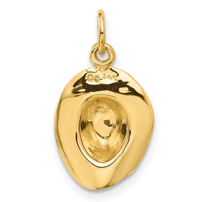 14k Yellow Gold 11 mm Hat Charm 199 grams Qgold Charm Necklaces 14k Yellow Gold 11 mm Hat Charm 199 grams Qgold Charm Necklaces