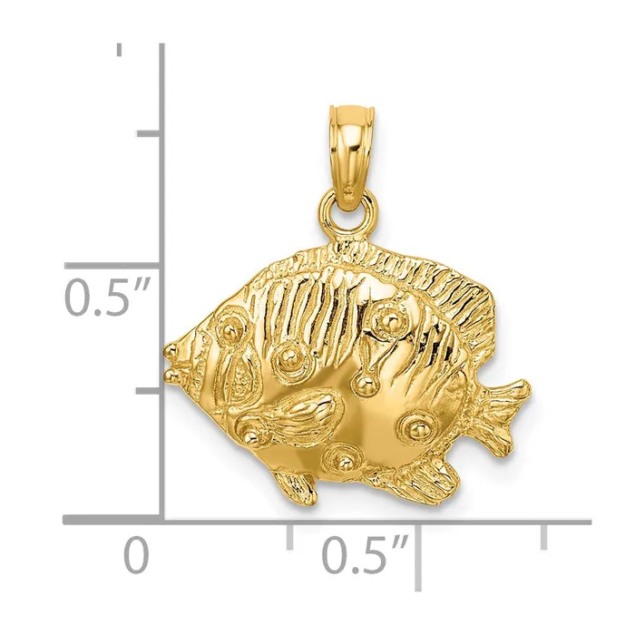 14k Yellow Gold 178 mm 2D Polished Engraved Fish Charm 183 grams Qgold Charm Necklaces 14k Yellow Gold 178 mm 2D Polished Engraved Fish Charm 183 grams Qgold Charm Necklaces