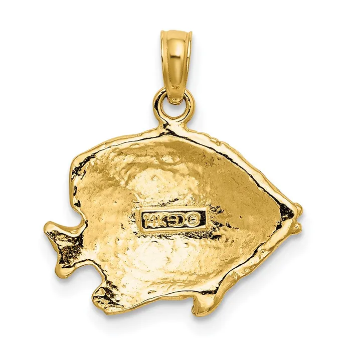 14k Yellow Gold 178 mm 2D Polished Engraved Fish Charm 183 grams Qgold Charm Necklaces 14k Yellow Gold 178 mm 2D Polished Engraved Fish Charm 183 grams Qgold Charm Necklaces