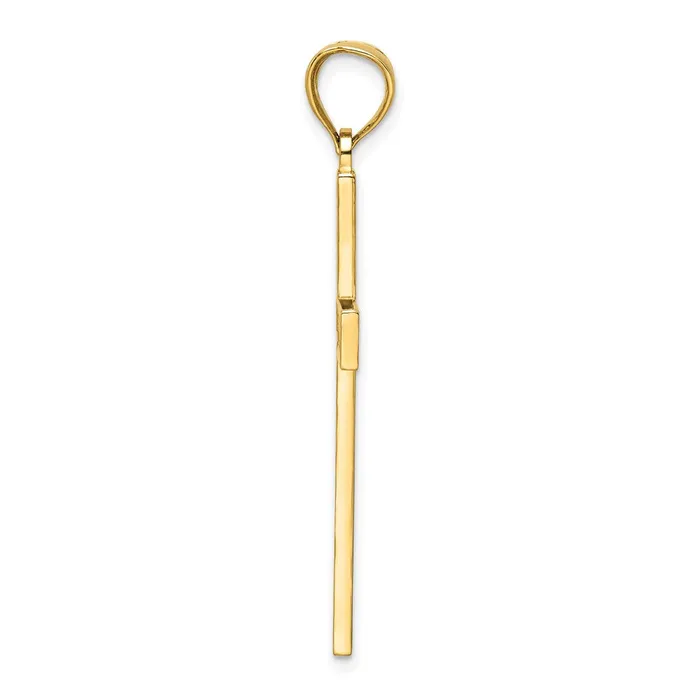 14k Yellow Gold 235 mm Polished Beaded Cross Pendant 376 grams Qgold Necklaces 14k Yellow Gold 235 mm Polished Beaded Cross Pendant 376 grams Qgold Necklaces