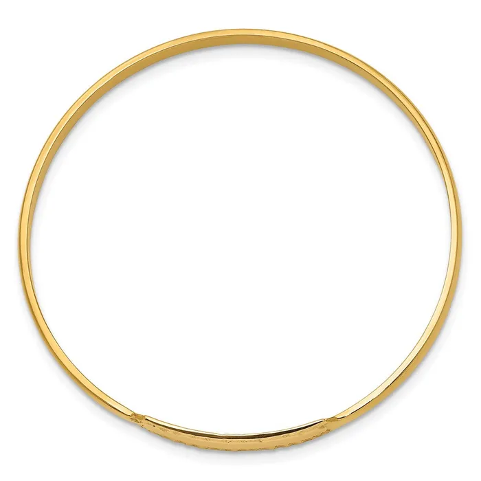Bracelets 14k Yellow Gold 25 mm Slipon ID Baby Bangle Bracelet 434 grams Qgold Bracelets 14k Yellow Gold 25 mm Slipon ID Baby Bangle Bracelet 434 grams Qgold