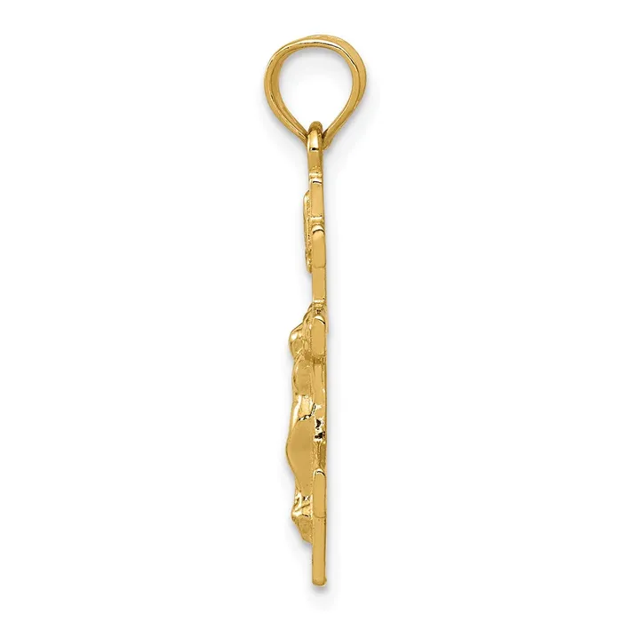 Charm Necklaces 10k Yellow Gold 11 mm Eastern Orthodox Jesus Crucifix Charm 083 grams Qgold Charm Necklaces 10k Yellow Gold 11 mm Eastern Orthodox Jesus Crucifix Charm 083 grams Qgold