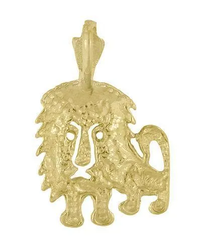 Charm Necklaces Antique Jewelry Mall Lion Pendant Charm in 14 Karat Yellow Gold Charm Necklaces Antique Jewelry Mall Lion Pendant Charm in 14 Karat Yellow Gold