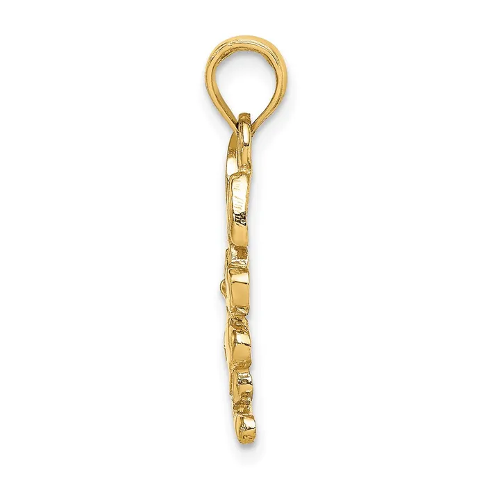 Charm Necklaces Qgold 10k Yellow Gold 1015 mm Rabbit Charm 109 grams Charm Necklaces Qgold 10k Yellow Gold 1015 mm Rabbit Charm 109 grams