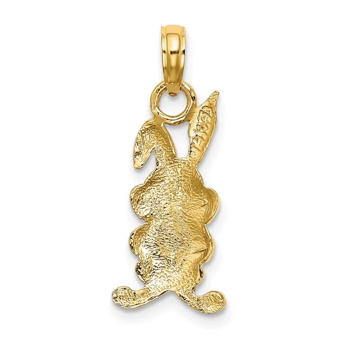 Charm Necklaces Qgold 10k Yellow Gold 1015 mm Rabbit Charm 109 grams Charm Necklaces Qgold 10k Yellow Gold 1015 mm Rabbit Charm 109 grams