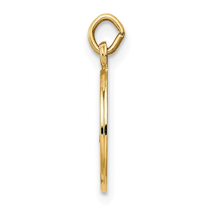 Charm Necklaces Qgold 14k Yellow Gold 1165 mm Caridad Del Cobre Medal Charm 077 grams