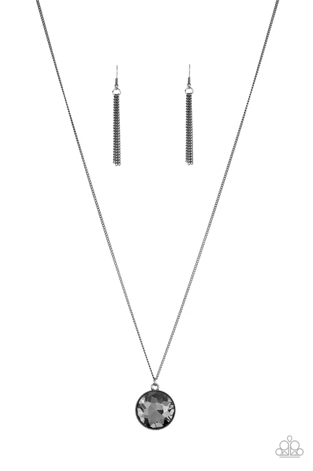 Dauntless Diva Black Smoky Gem Gunmetal Long Necklace Paparazzi Paparazzi Accessories Necklaces Dauntless Diva Black Smoky Gem Gunmetal Long Necklace Paparazzi Paparazzi Accessories Necklaces