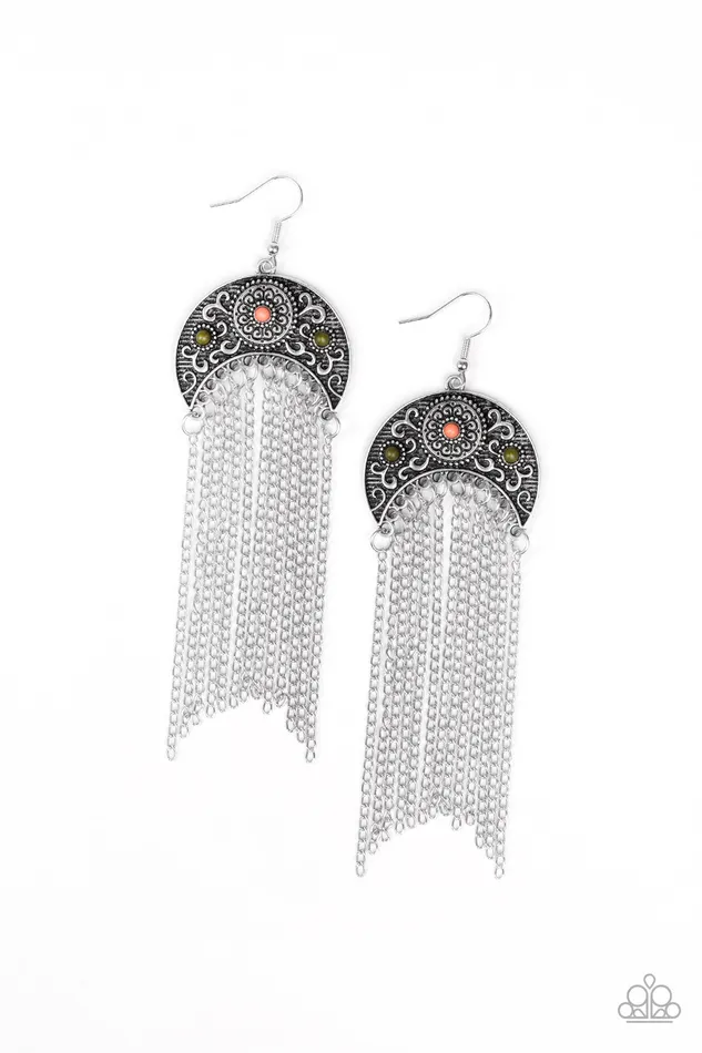 Earrings Paparazzi Accessories Lunar Melody Paparazzi Multi Orange Green Half Moon Fringe Earrings Earrings Paparazzi Accessories Lunar Melody Paparazzi Multi Orange Green Half Moon Fringe Earrings