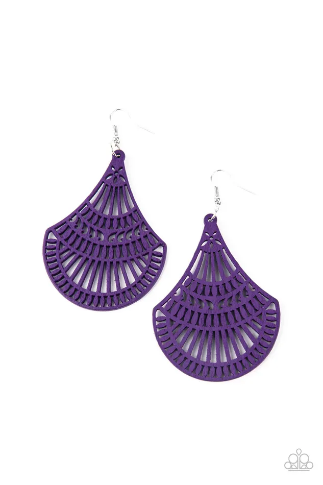 Earrings Paparazzi Accessories Tropical Tempest Purple Stencil Wooden Earrings Paparazzi Earrings Paparazzi Accessories Tropical Tempest Purple Stencil Wooden Earrings Paparazzi