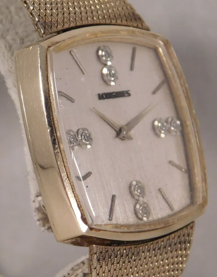 Longines Watches Longines Diamond Dial 10k Gold Filled Manual Wind Mens Watch32mm