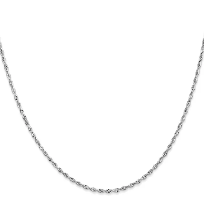 Necklaces 10k White Gold 185 mm DC Quadruple Rope Chain 327 grams Qgold Necklaces 10k White Gold 185 mm DC Quadruple Rope Chain 327 grams Qgold