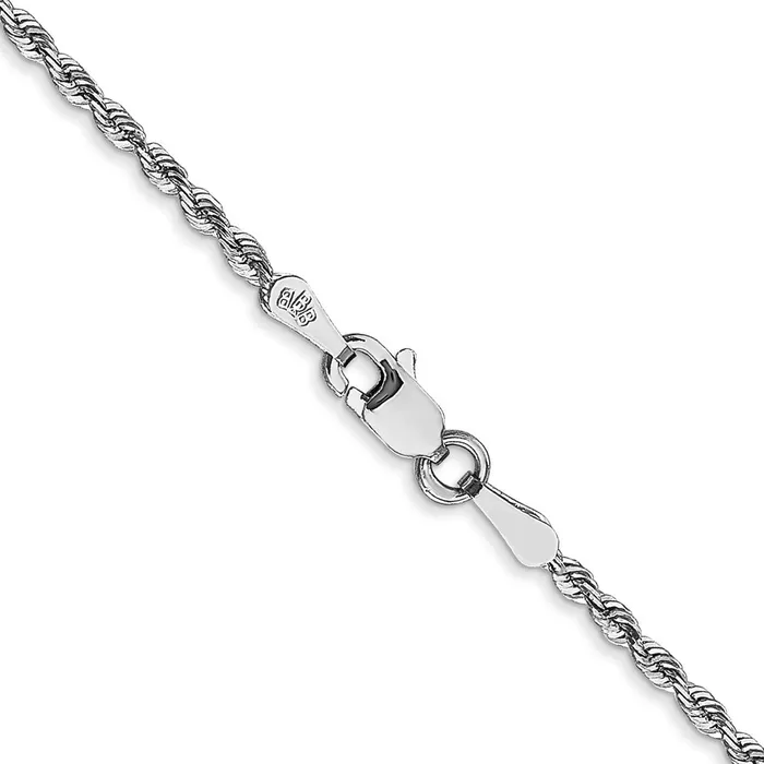 Necklaces 10k White Gold 185 mm DC Quadruple Rope Chain 327 grams Qgold Necklaces 10k White Gold 185 mm DC Quadruple Rope Chain 327 grams Qgold