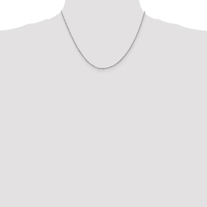 Necklaces 10k White Gold 185 mm DC Quadruple Rope Chain 327 grams Qgold Necklaces 10k White Gold 185 mm DC Quadruple Rope Chain 327 grams Qgold