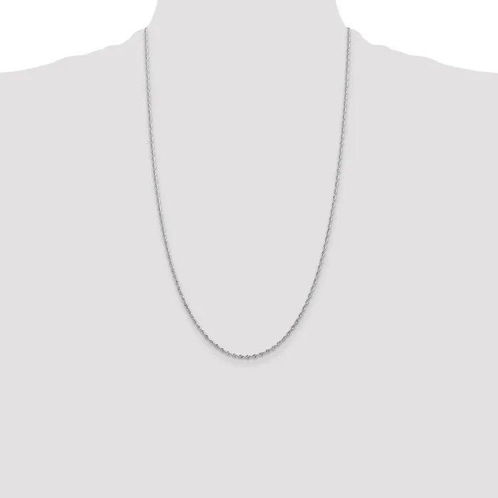 Necklaces 10k White Gold 185 mm DC Quadruple Rope Chain 327 grams Qgold Necklaces 10k White Gold 185 mm DC Quadruple Rope Chain 327 grams Qgold