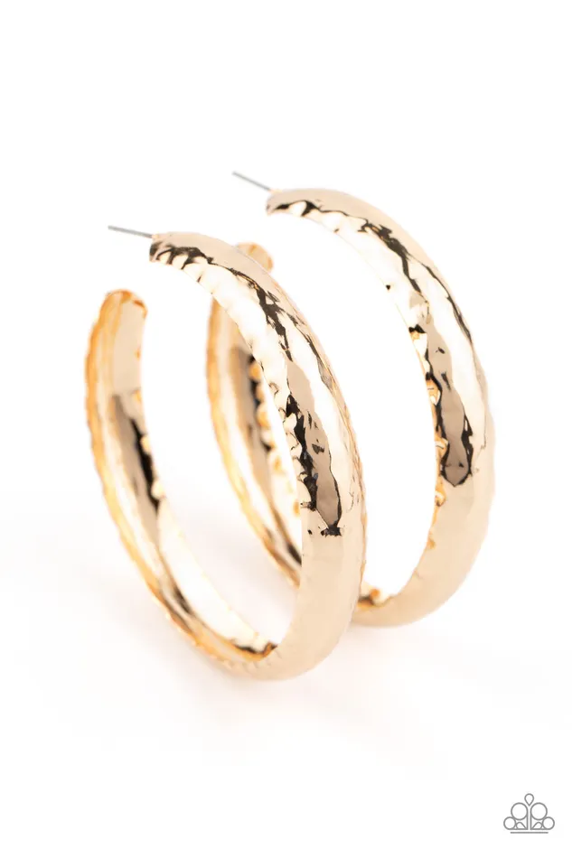 Paparazzi Accessories Earrings Check Out These Curves Gold Hammered Thick Hoop Earrings Paparazzi Paparazzi Accessories Earrings Check Out These Curves Gold Hammered Thick Hoop Earrings Paparazzi