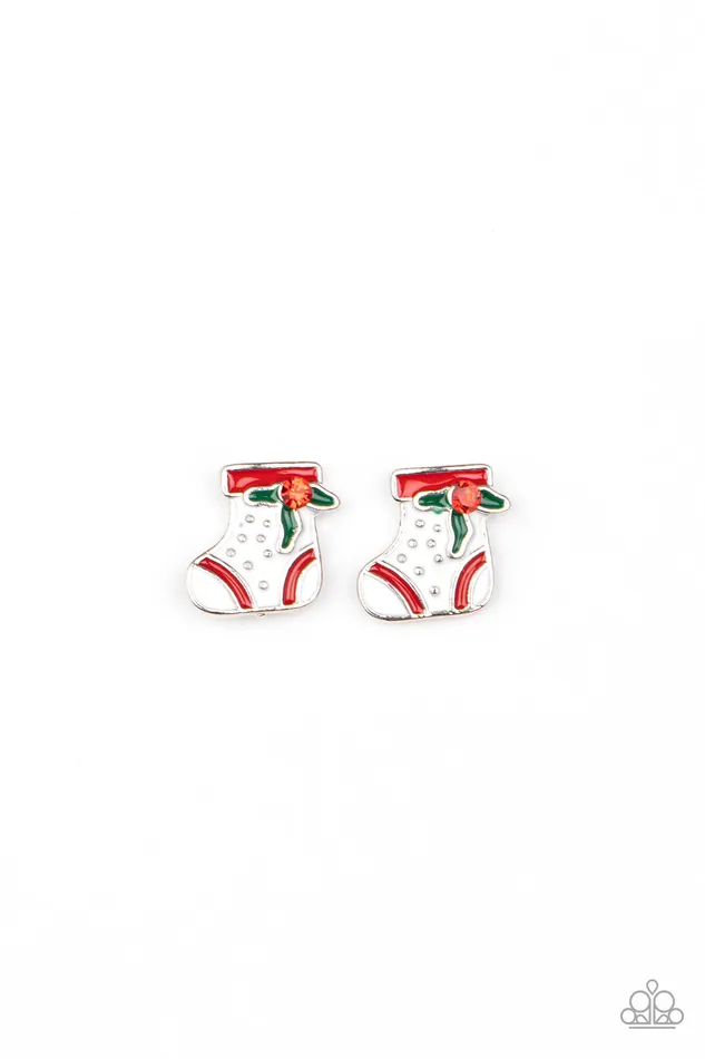Paparazzi Accessories Earrings Starlet Shimmer Christmas Earrings Reindeer Stocking Penguin Santa Tree