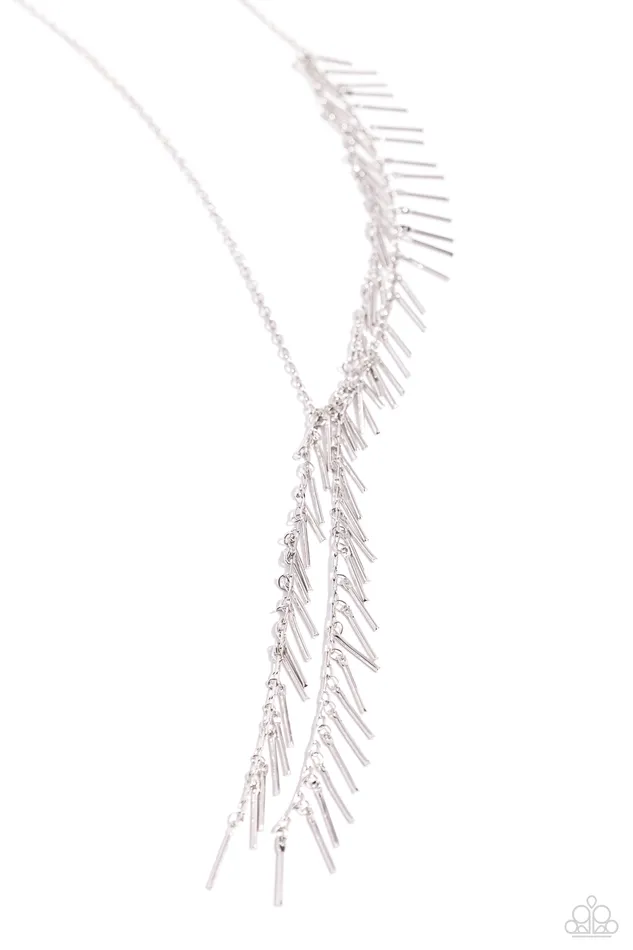 Paparazzi Accessories Necklaces Linear Leap Silver Fringe Y Short Necklace Paparazzi Paparazzi Accessories Necklaces Linear Leap Silver Fringe Y Short Necklace Paparazzi