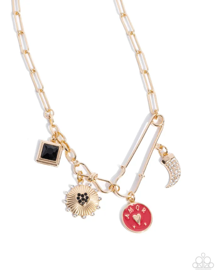 Paparazzi Accessories Necklaces Trendy Trinket Gold Charm Short Necklace 2024 Convention Exclusive Paparazzi Paparazzi Accessories Necklaces Trendy Trinket Gold Charm Short Necklace 2024 Convention Exclusive Paparazzi