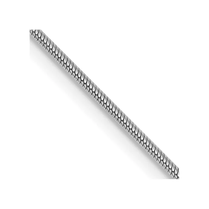 Qgold Rings 10k White Gold 09 mm Round Snake Chain 318 grams