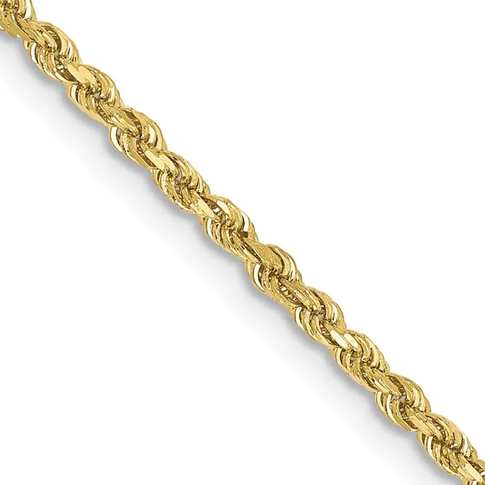 Rings 10k Yellow Gold 175 mm Diamondcut Rope Chain 406 grams Qgold