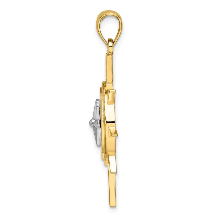 Rings 14k Twotone 213 mm TwoTone Star w Nautical Compass Charm 39 grams Qgold Rings 14k Twotone 213 mm TwoTone Star w Nautical Compass Charm 39 grams Qgold