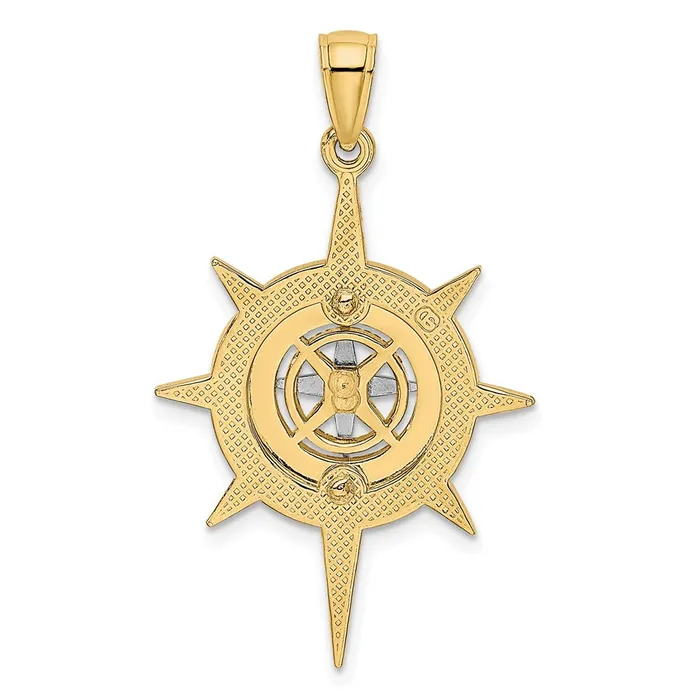 Rings 14k Twotone 213 mm TwoTone Star w Nautical Compass Charm 39 grams Qgold Rings 14k Twotone 213 mm TwoTone Star w Nautical Compass Charm 39 grams Qgold