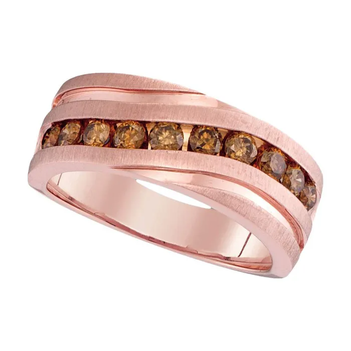 Rings Gold Band Wedding Ring 1 Cttw Round Natural Diamond Mens 988 grams GND