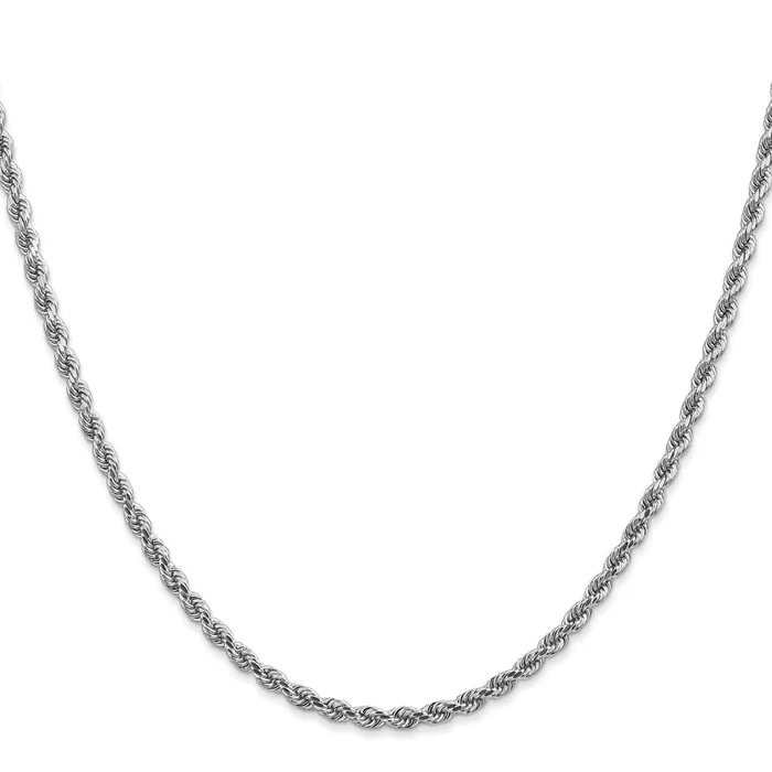 Rings Qgold 14k White Gold 275 mm Diamondcut Rope with Lobster Clasp Chain 1153 grams Rings Qgold 14k White Gold 275 mm Diamondcut Rope with Lobster Clasp Chain 1153 grams