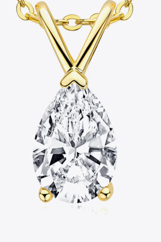 Trendsi Necklaces 15 Carat Moissanite Pendant 925 Sterling Silver Necklace