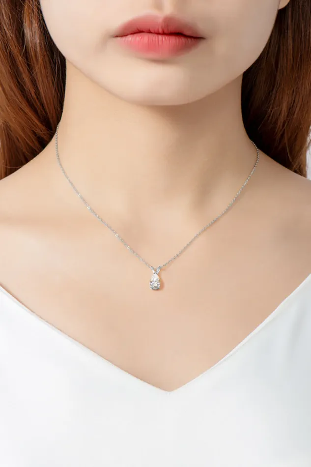 Trendsi Necklaces 15 Carat Moissanite Pendant 925 Sterling Silver Necklace