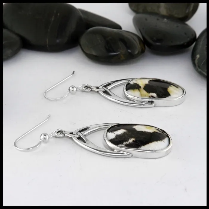 Walker Metalsmiths Earrings Sterling Silver Drop Earrings with Shell