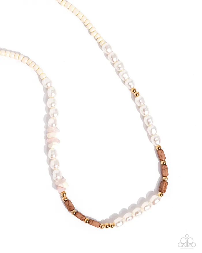 Wild Wardrobe Brown Bead White Pearl Short Necklace Paparazzi Paparazzi Accessories Necklaces Wild Wardrobe Brown Bead White Pearl Short Necklace Paparazzi Paparazzi Accessories Necklaces